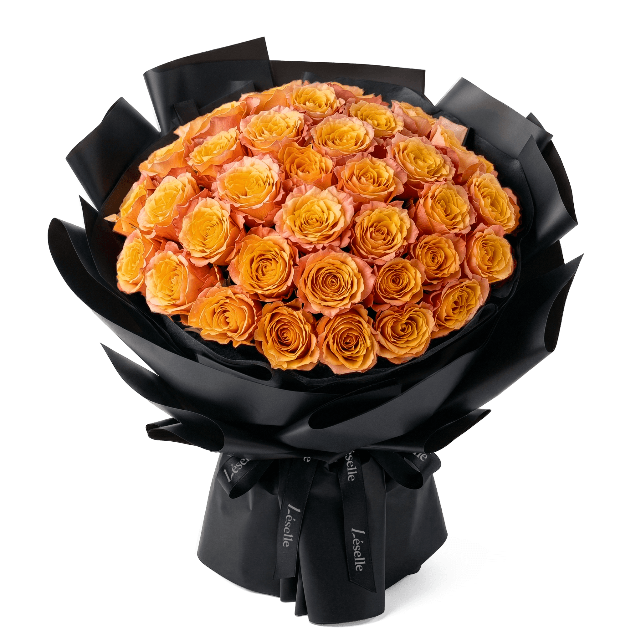 The Grand Flamingo // Gradient Orange Rose Bouquet