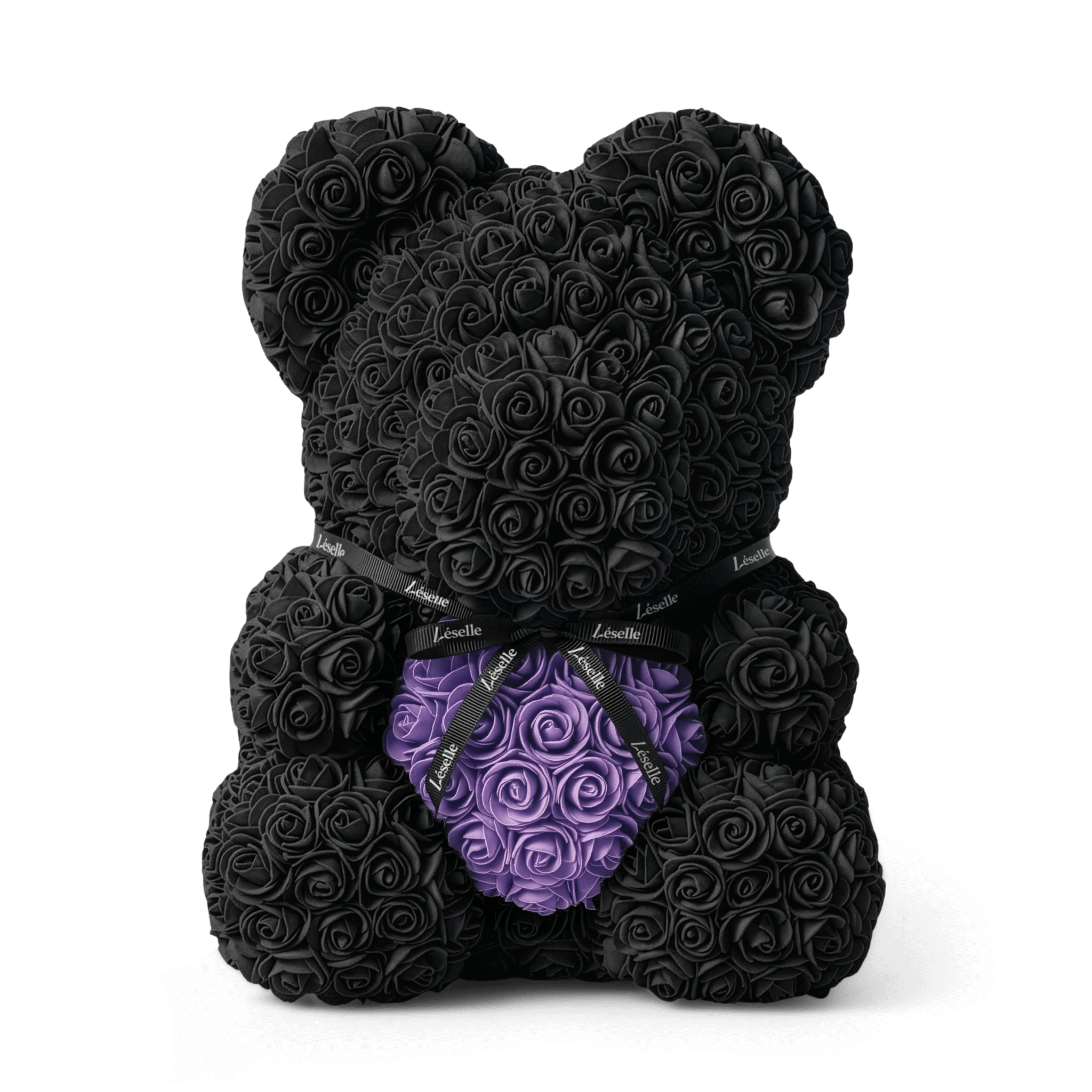 Eternal Rose Bear - Ebony Black Edition