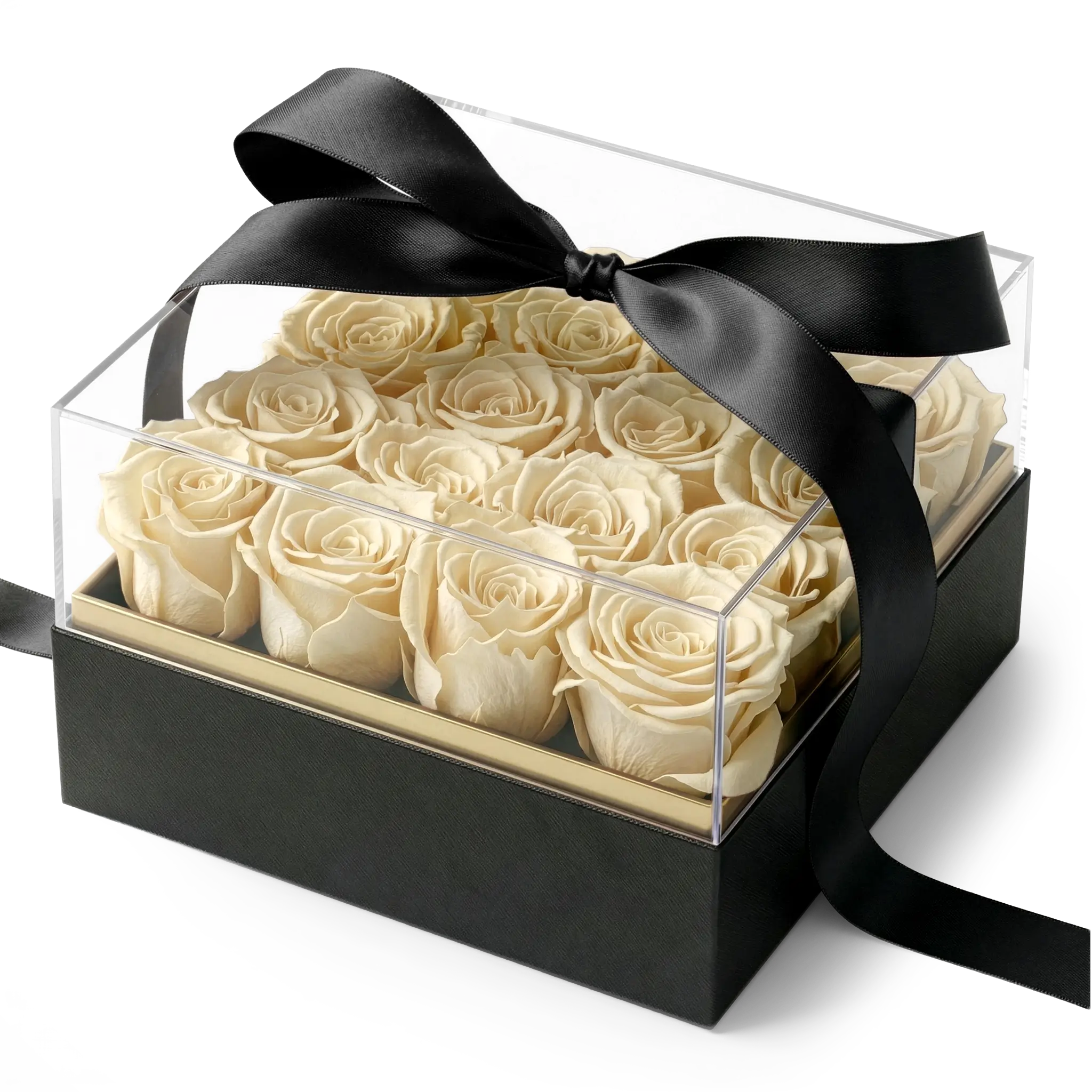 Elegant Square Rose Box