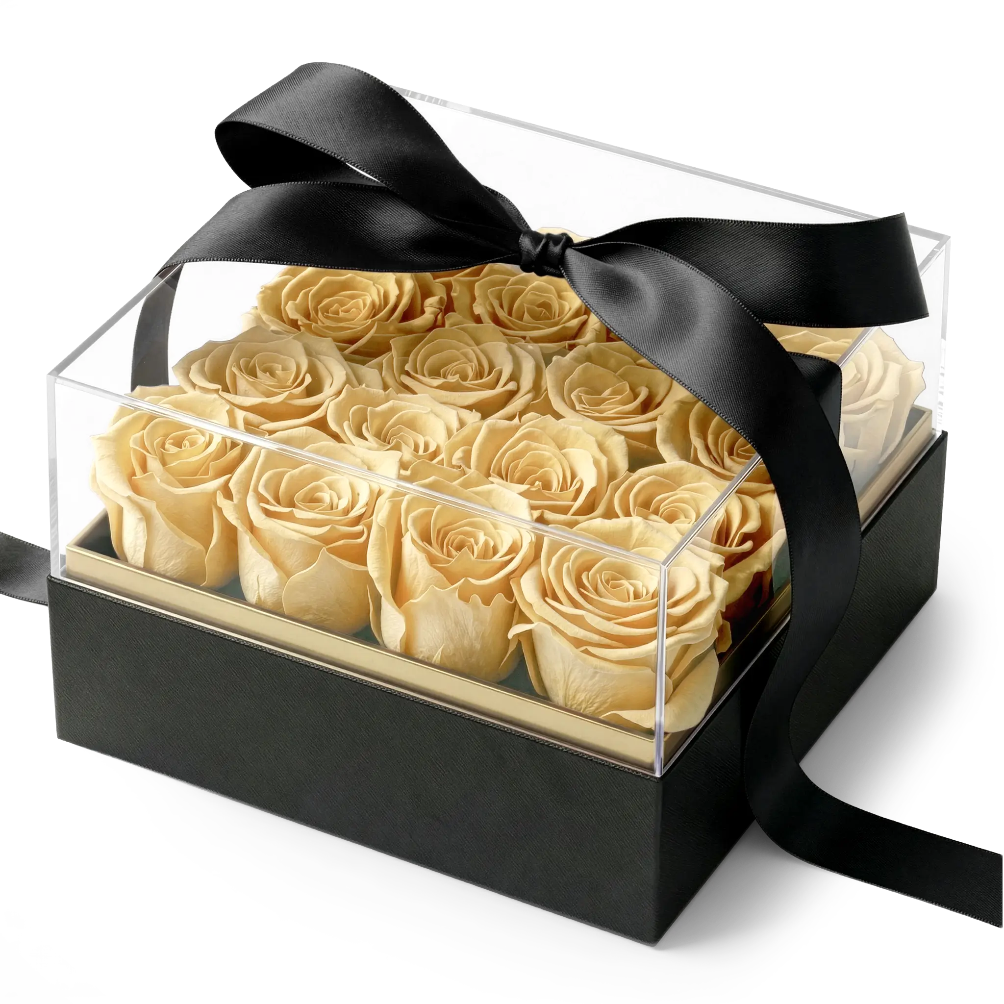 Elegant Square Rose Box