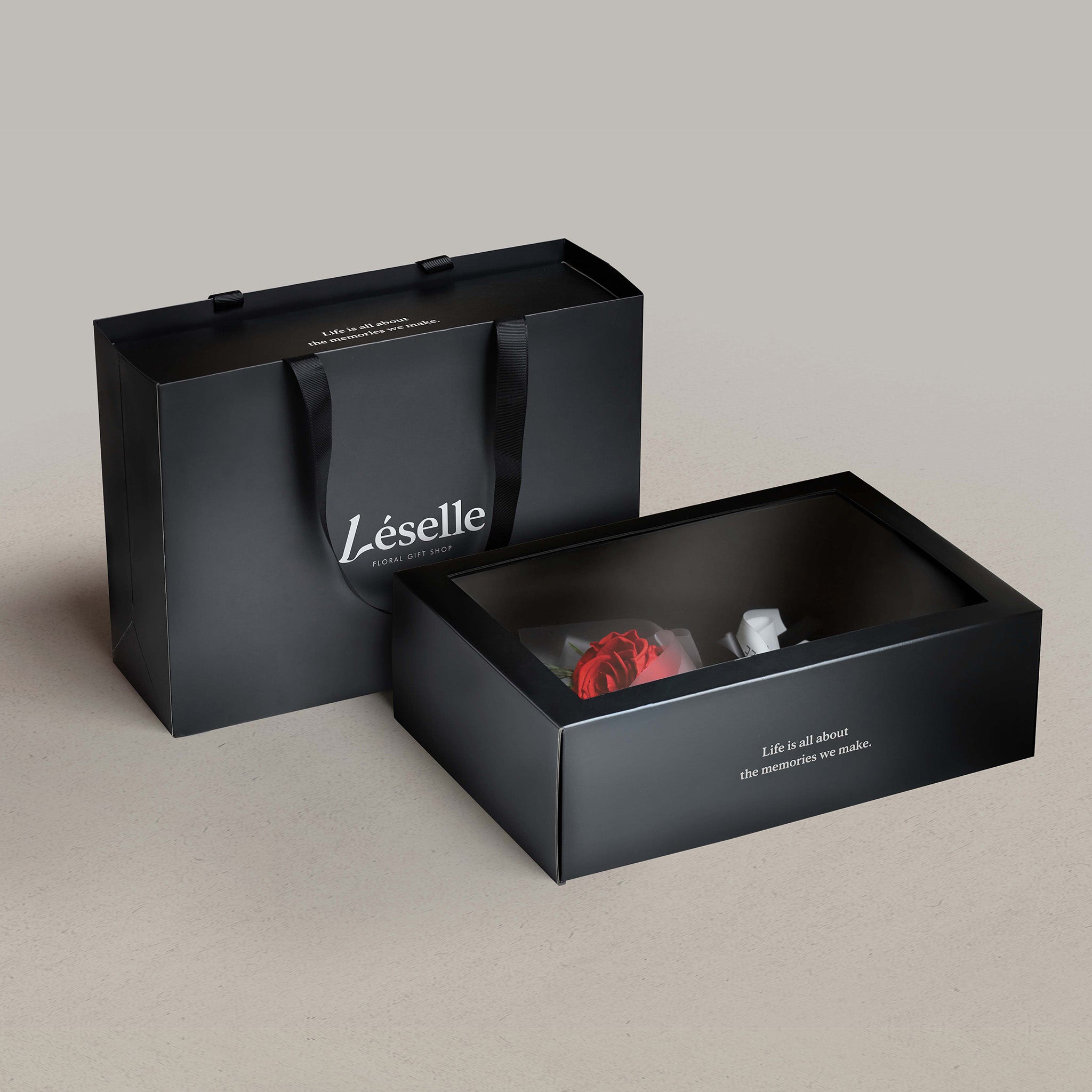 Classic Crimson Single Preserved Rose Bouquet