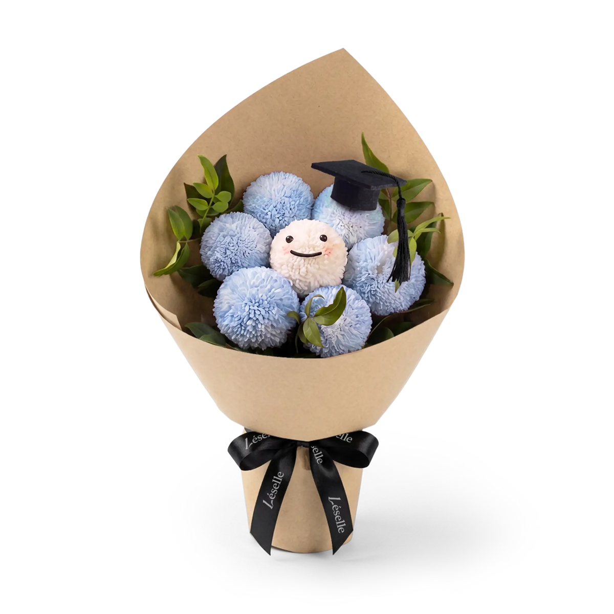 Azure Smile Pom Pom Bouquet