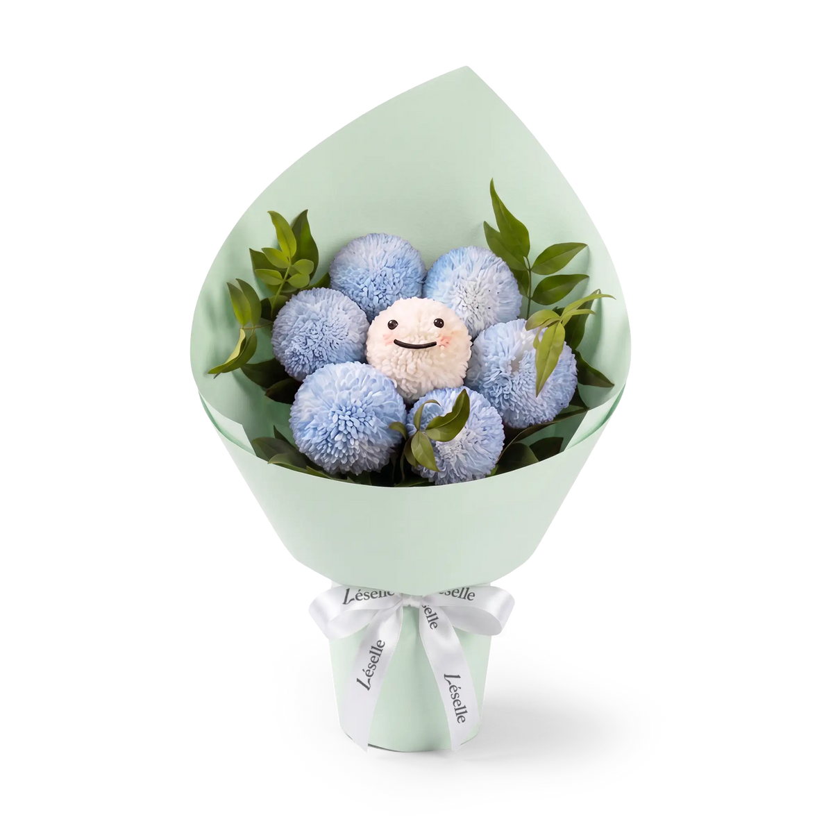 Azure Smile Pom Pom Bouquet