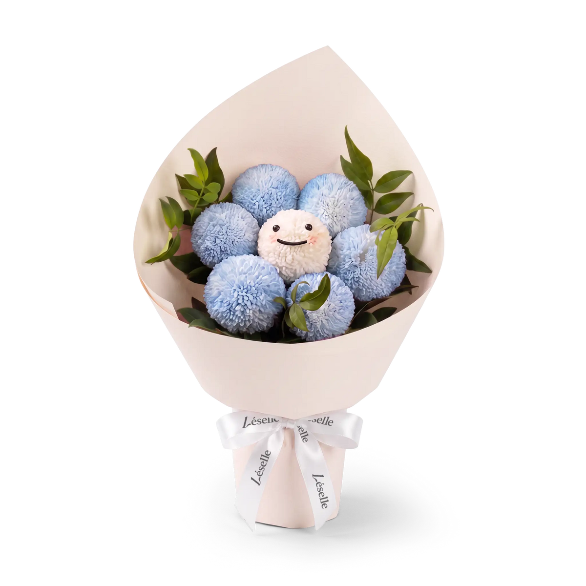 Azure Smile Pom Pom Bouquet