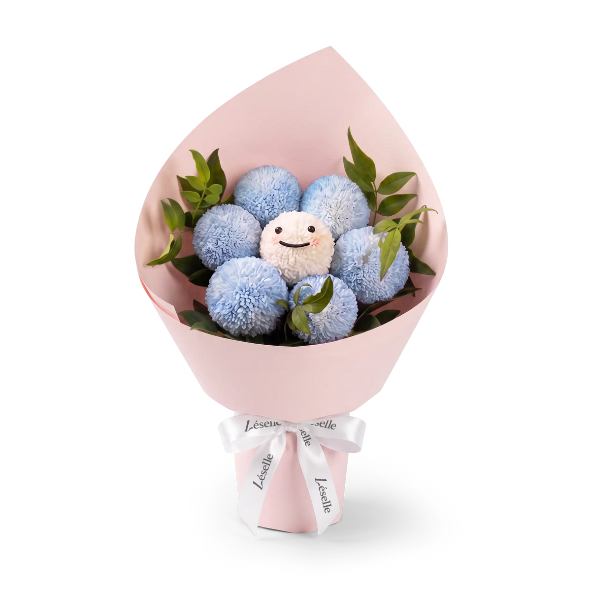 Azure Smile Pom Pom Bouquet