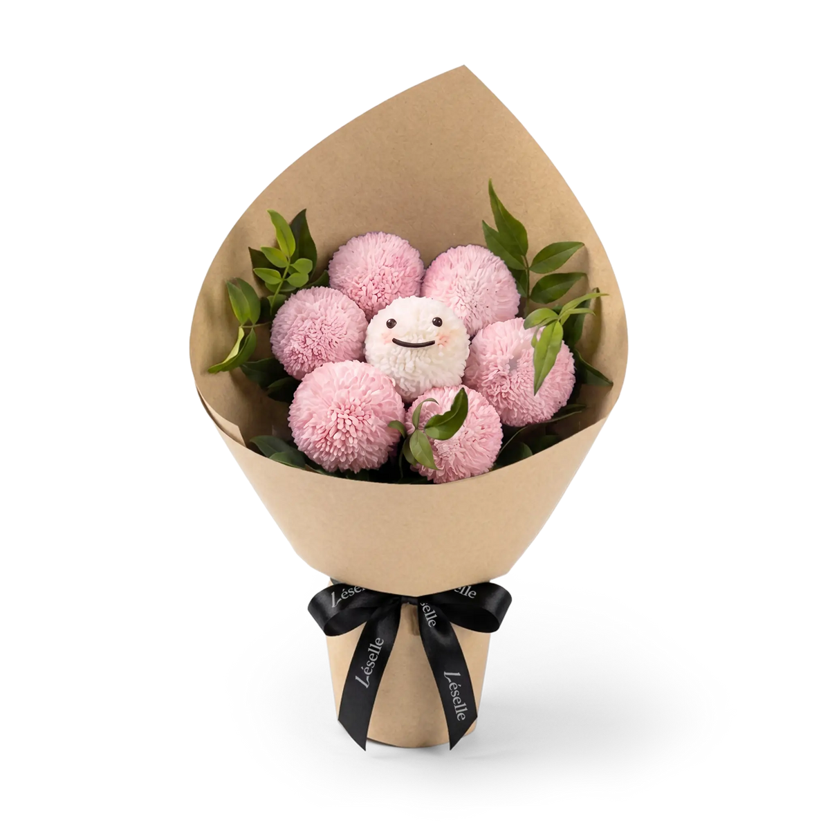 Radiant Smile Pink Pom Pom Bouquet