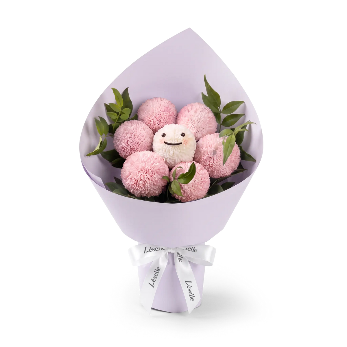 Radiant Smile Pink Pom Pom Bouquet