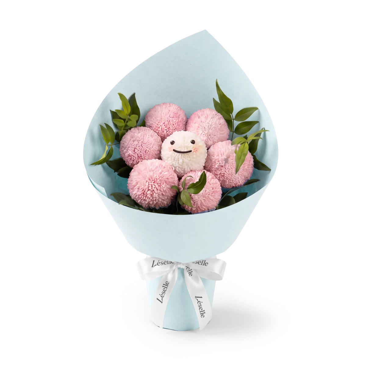 Radiant Smile Pink Pom Pom Bouquet