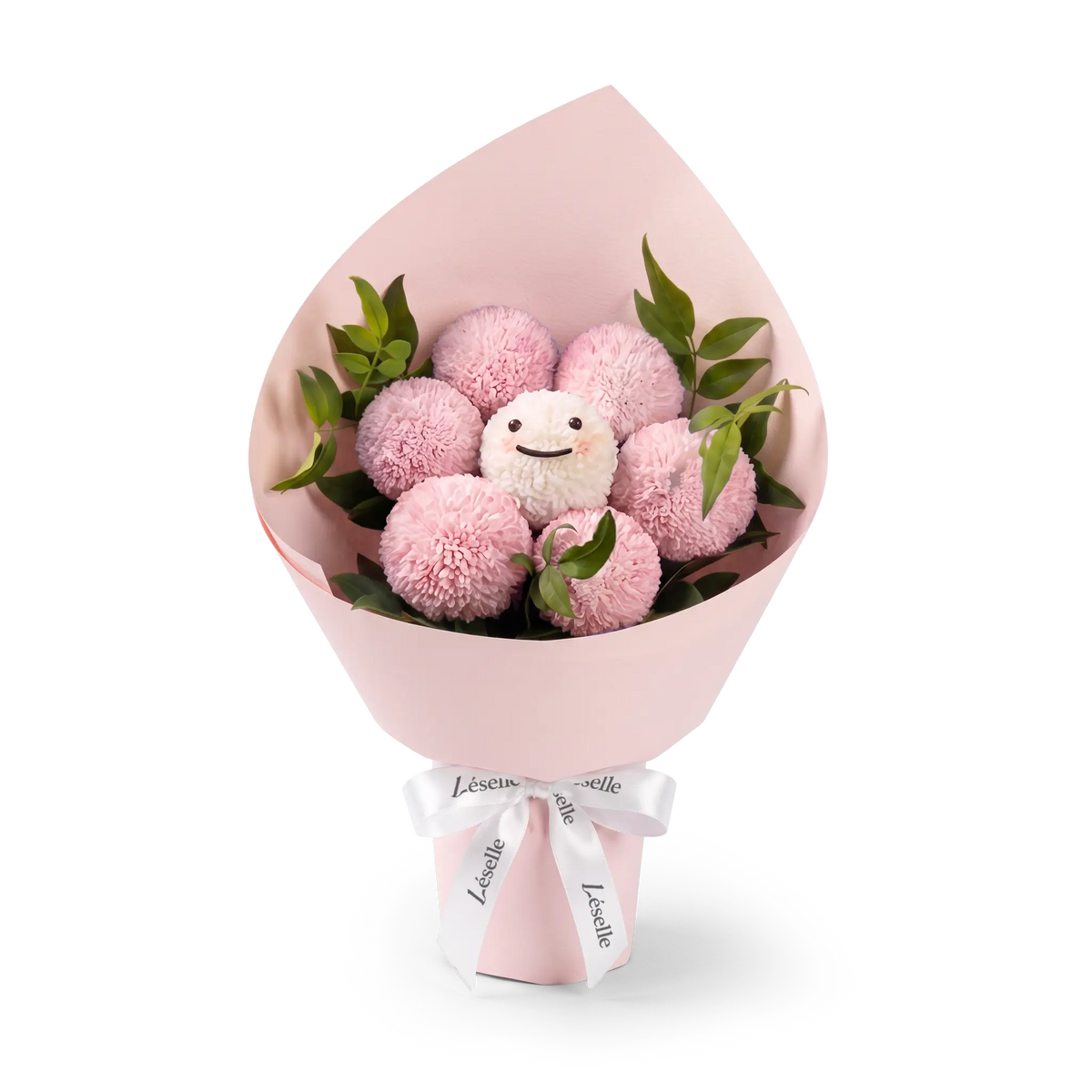 Radiant Smile Pink Pom Pom Bouquet
