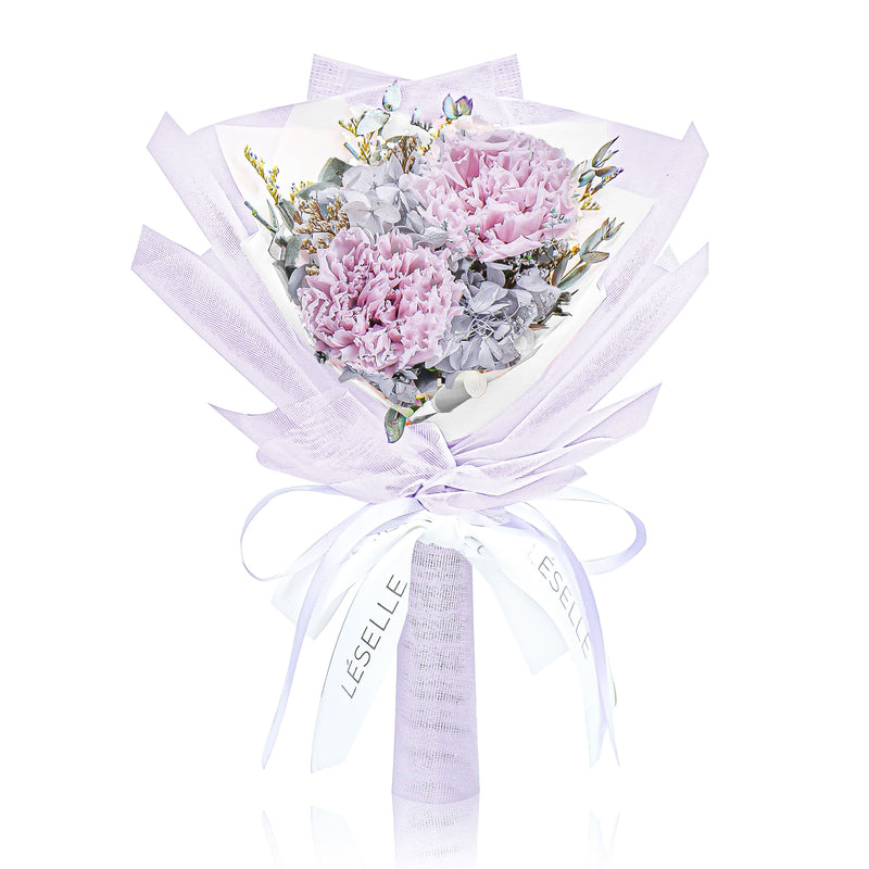 Mini Preserved Carnation Bouquet - Lilac & Lavender