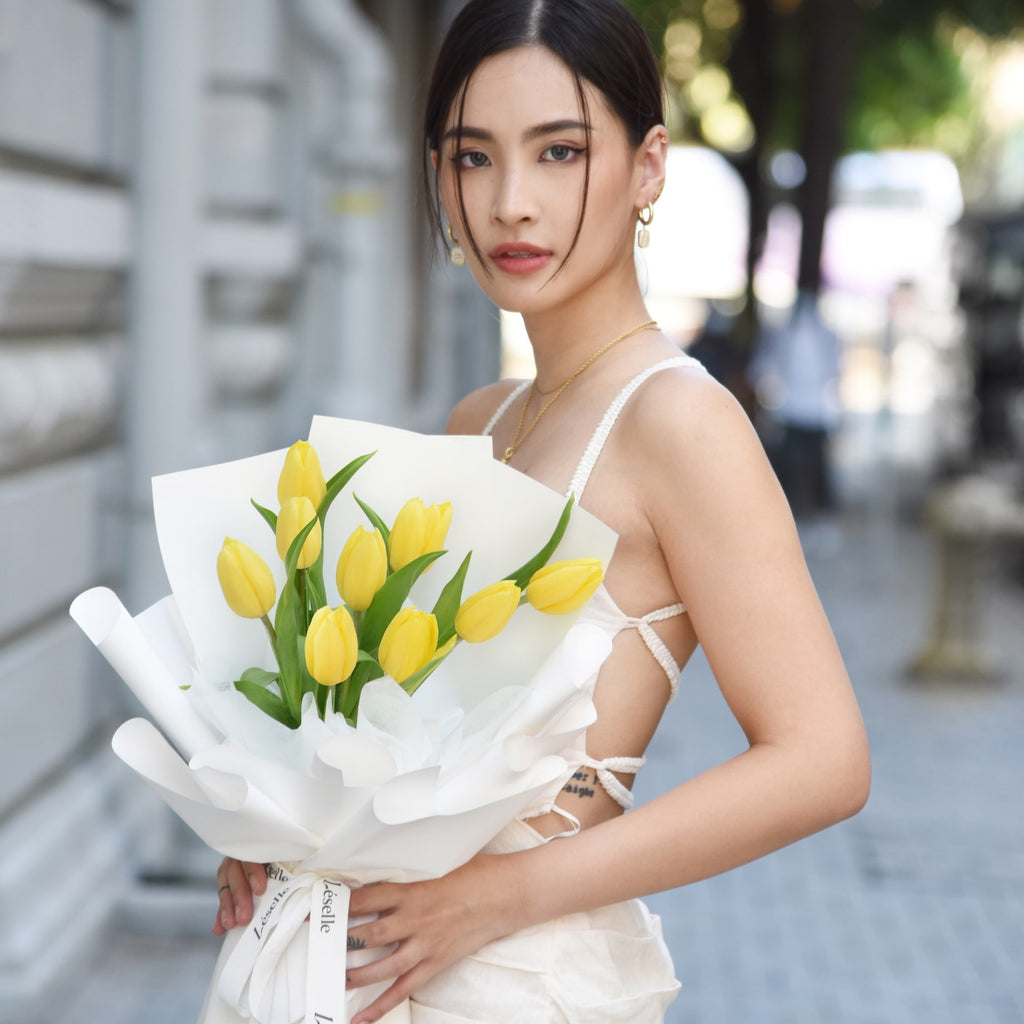 Fresh Flower Bouquet - Yellow Tulips