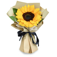 Fresh Flower Bouquet - Classic Sunflower (S) - Khaki Wrapper
