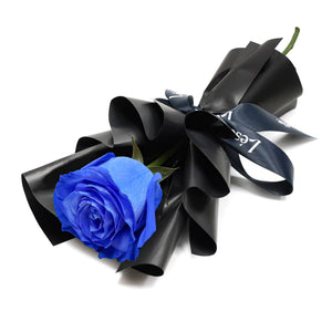 Fresh Flower Bouquet - Single Royal Blue Rose