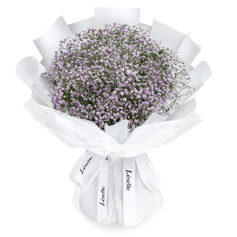 Fresh Flower Bouquet - Violet Baby's Breath (L)