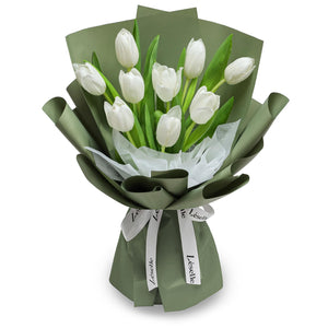 Fresh Flower Bouquet - White Tulips