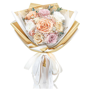 Preserved Flower Bouquet - Champagne Roses