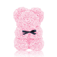 Mini Handmade Rose Bear - Baby Pink