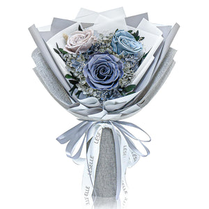 Preserved Flower Bouquet - Morandi Grey Roses