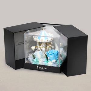 The Carousel Music Garden - Baby Blue Preserved Rose