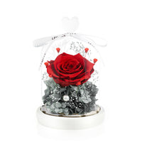 Enchanted Preserved Rose - Classic Red / Grey Green