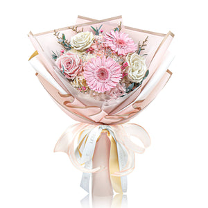 Preserved Flower Bouquet - Baby Pink Sunflowers